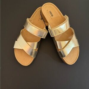 ASOS Metallic Gold Strappy Sandals